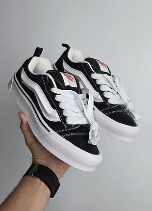 Vans knu-skool potato
• black white •