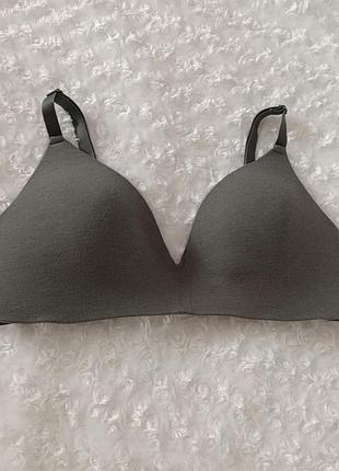Бюстгальтер базовый бюст гладкий лиф котоновый без косточек h&amp;m 85c 80d