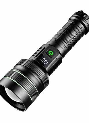 Ручний led-ліхтар bl-tk-x1-tg із регулюванням фокуса променя та функцією power bank чорний