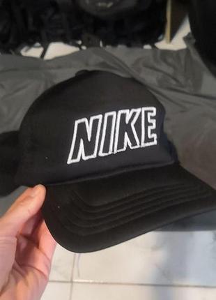 Кепка nike черная (белое лого)