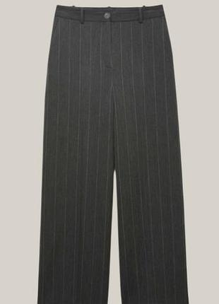 Брюки женские m&amp;s collection в полоску цвета тауп размер 16