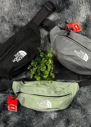 Бананка унісекс the north face з поліестеру, зелена, чорна, сіра