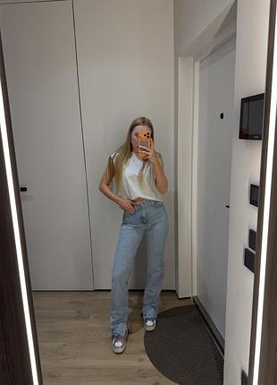 Джинси жіночі pull&bear блакитні, розмір 34