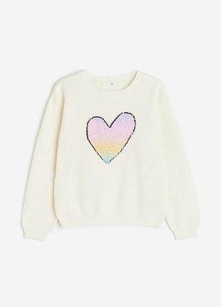 Светрик тонка в'язка з сердечком h&m