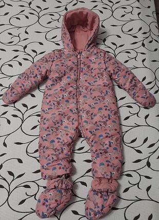 Комбінезон зимовий на дівчинку 1-1,5 року, фірми mothercare