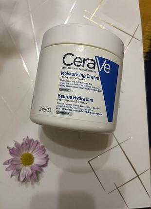 Крем для обличчя cerave moisturising cream для сухої та дуже сухої шкіри, 454 г