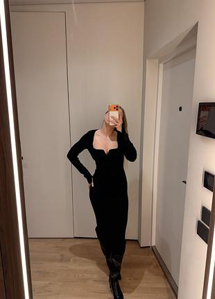 Довга жіноча сукня h&m чорна
