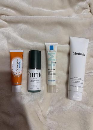 Гель для вмивання medik8/ purito centella serum/ скінорен гель/ effaclar duo+m