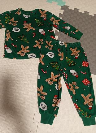 Костюм зеленый новогодний primark 1,5-2 года 92