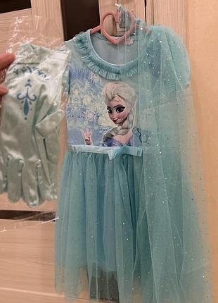 Сукня ельзи зі шлейфом крижане серце frozen