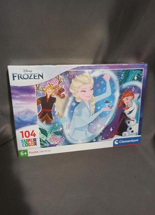 Пазл clementoni supercolor - disney frozen 2 (крышащее сердце 2) на 104 элемента