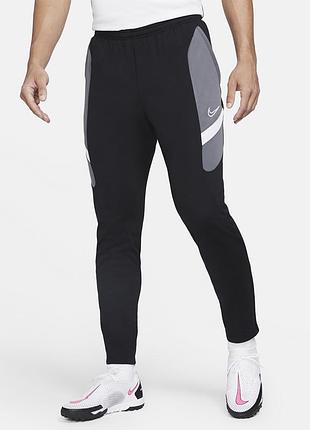 Чоловічі чорні утеплені спортивні штани nike dri fit оригінал тренувальні джогери на флісі найк драй фіт