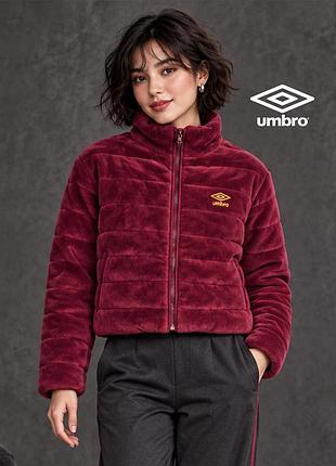 Подростковая бархатная малиновая дута куртка umbro