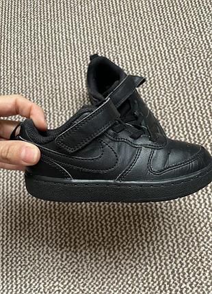 Дитячі кросівки nike court borough low recraft black
