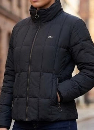 Винтажный пуховик lacoste vintage 90s/y2k ripstop jacket, размер 42 (m) оригинал
