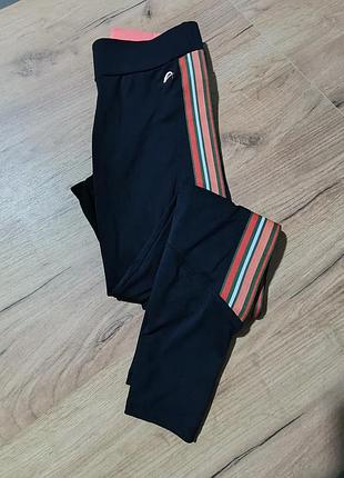 Спортивные леггинсы лосины f&amp;f active с лампасами, размер s.