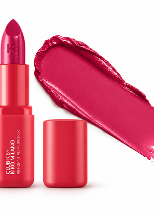 Кремова помада для губ kiko milano club k pigment pop lipstick - 15 scene stealer — насичений рожево-пурпуровий (000110-15)