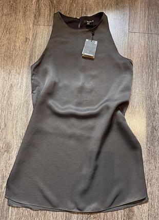 Топ жіночий massimo dutti віскозний довгий коричневий