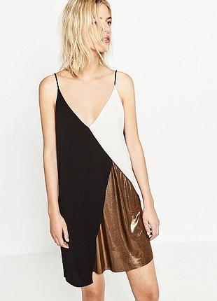 👗 стильна сукня zara з асиметричним дизайном та шимером