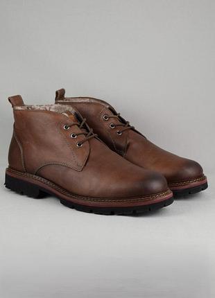 Sioux adalrik 701 черевики чоловічі зимові шкіра хутро овчина цигейка широкі коричневі німеччина оригінал 44 р/29 см rieker clarks ecco
