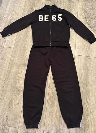 Спортивний костюм для дівчинки benetton, чорний, розмір 130
