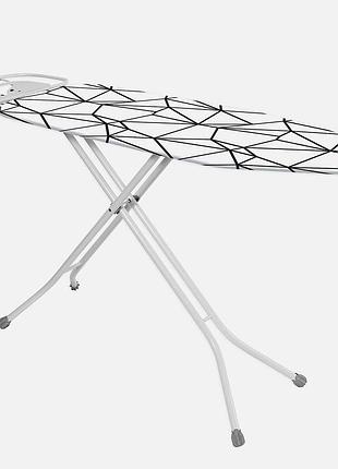 Гладильная доска напольная casa si elegance plus 125x42 white spyder web с подставкой под утюг