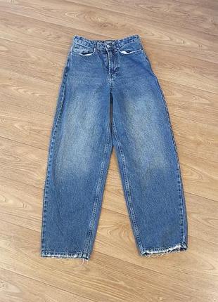 Джинсы трубы широкие оверсайз amoore baggy comfort с высокой посадкой, размер 24 (xs)