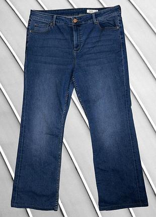 Женские джинсы m&amp;s 3xl eu 4681 18 ua 52 bootcut бут джинсовые брюки деним клеш расклешенные джинсы стрейчевые эластичные