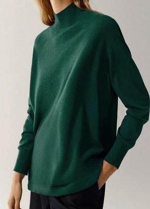 Женский оверсайз гольф из шерсти и шелка от massimo dutti