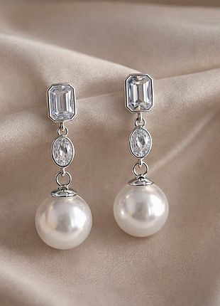 Елегантні сережки "pearl geometry"