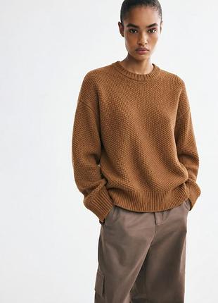 Горчичный шерстяной свитер sandro paris, m