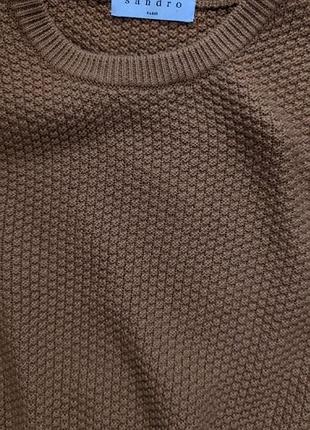 Горчичный шерстяной свитер sandro paris, m 3