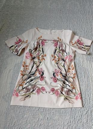H&m неймовірна сукня  з оригінальним малюнком хл