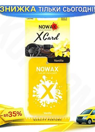 Ku ароматизатор повітря nowax universal fit x card ваніль сухий для автомобіля та будинку uni2l_k