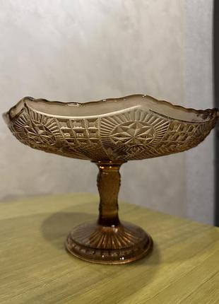 Цукерниця з кольорового скла часів срср