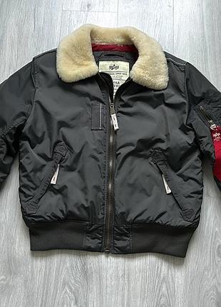 Куртка чоловіча alpha industries бомбер чорна, розмір л