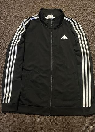 Кофта adidas originals чёрная с белыми полосками