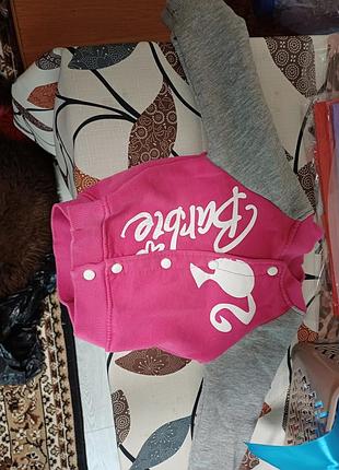 Кофта для дівчинки barbie рожева на ґудзиках
