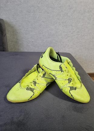 Бутси для підлітків adidas салатові, розмір 38.5
