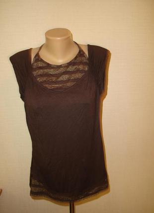 Майка, футболка, р 16, сделана в англии 95% вискоза+5% элластан