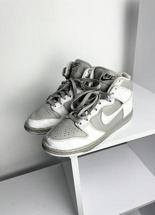 Nike sb dunk размер 39 белые серые кожаные кроссовки кеды для скейтбординга court vision blazer bruin zoom skate suede vans thrasher stussy supreme