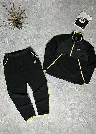 Плюшевий нейлоновий костюм nike кофта спортивки зіпка худі спортивні штани