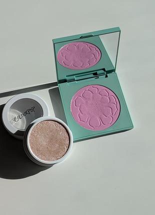 Хайлайтер colourpop super shock highlighter flexitarian + румяна night bloom