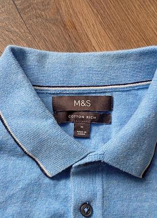 Брендовая футболка поло m&amp;s. 6
