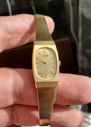 Seiko 1400-5510 кварцовий позолочений жіночій годинник, 1981р, японія