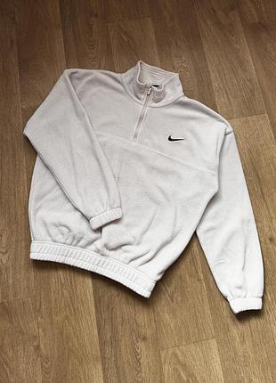 Жіноча флісова кофта nike, фліска nike, оверсайз світшот nike