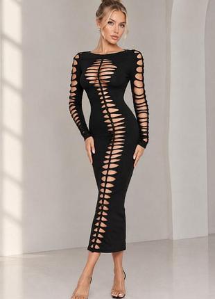 Распродажа платье prettylittlething миди/макси с вырезами