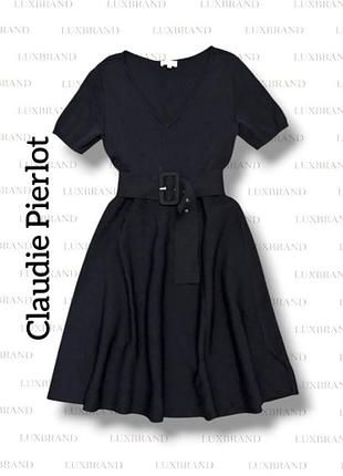 Платье claudie pierlot из плотного джерси приталенное с поясом