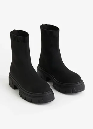 Ботинки текстильные,чулок на массивный подошве h&amp;m 2