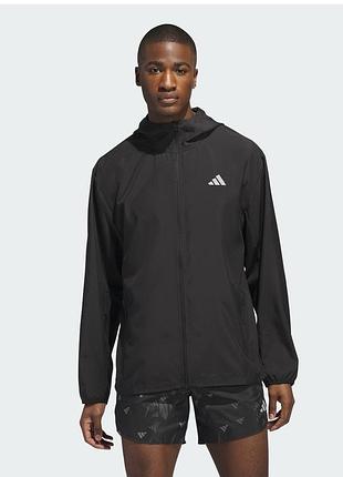 Вітровка для бігу adi365 running essentials чорний regular fit.   розмір м